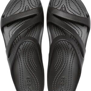 Croc’s Women’s Kadee II Strappy Slide Sandals Black Size 7 W